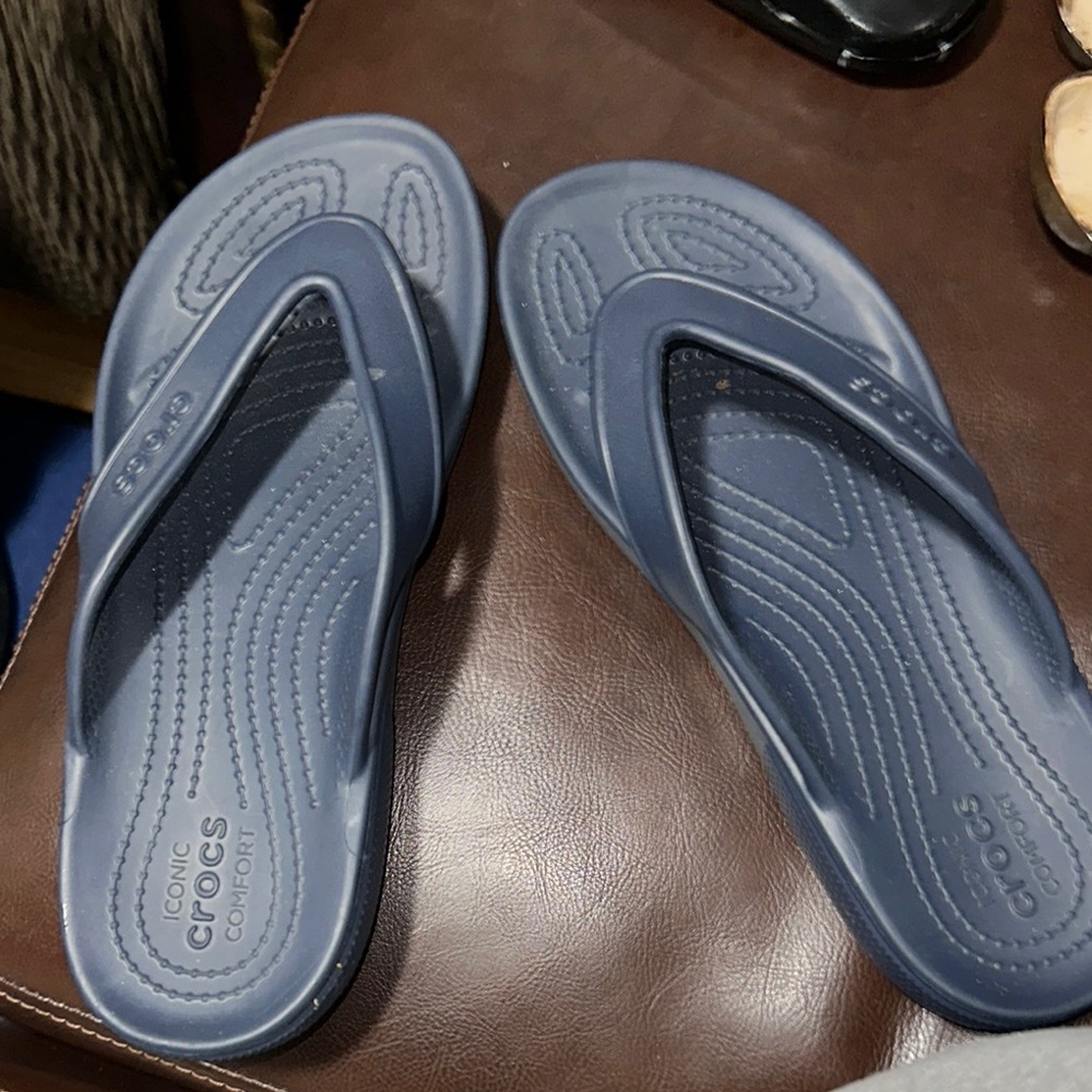 Crocs Blue Flip Flops